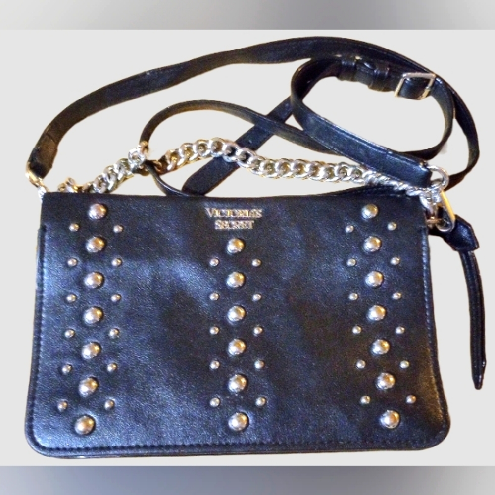 Victoria Secret Black Studded Purse Crossbody Bag 🔥 HOST PICK 🔥